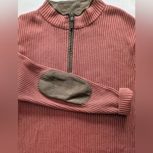 Quarter Zip Sweater Guide Series Mens XLT
Murberry/Rust Faux Suede Elbow Patches